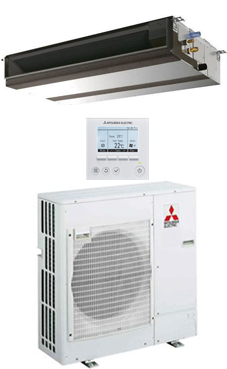 MITSUBISHI-ELECTRIC Split conductos Mr.Slim serie POWER INVERTER PEZS-60VJA con mando programador PAR-31MAA