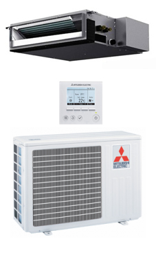 MITSUBISHI-ELECTRIC Split conductos Mr.Slim serie S SEZS-KD35VA con mando programador PAR-31MAA